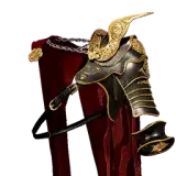 Elegant Carmine Leather Cloak