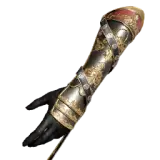 Elegant Carmine Plate Gloves