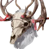 White Horn Leather Helm