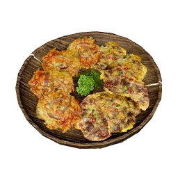 满满一份蛋衣烤鱼肉