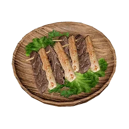 丰盛的什锦鱼肉烤串