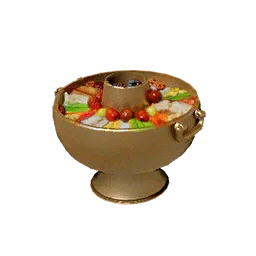 丰盛的五彩什锦汤料理