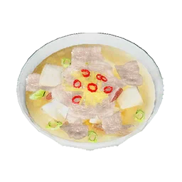 丰盛的浓郁肉汤料理