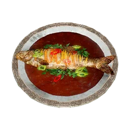 Poisson à la vapeur garni