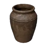 Cylindrical Clay Jar