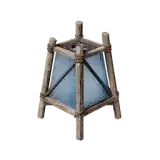 Icy White Pavilion Glass Lamp