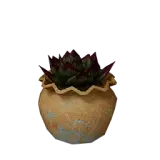 Purple Flower-Shaped Cactus Pot