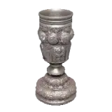 Worn Decorative Silver Mug