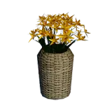 Yellow Blue-Eyed Grass Basket