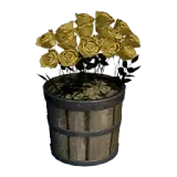 Yellow Rose Flower Pot