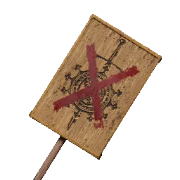 Табличка с протестом против Калибёрна